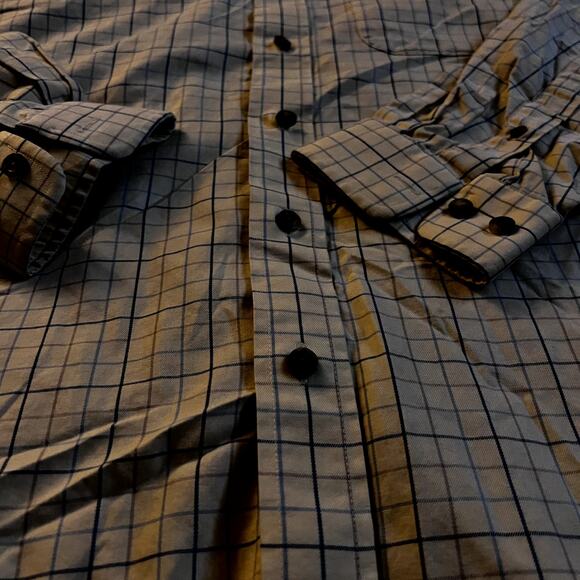 L.L. Bean Men's Wrinkle Resistant  Yellow Plaid Button-Down Shirt - Size L Reg - Picture 2 of 6